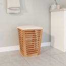 Bathroom Stool 405 x 405 x 560 mm Solid Wood Walnut