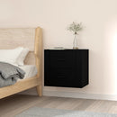 Wall mounted Bedside Cabinet Black 50x36x47 cm