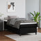 Box Spring Bed Frame Black 107x203 cm King Single Faux Leather