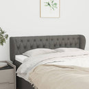 Headboard with Ears Dark Grey 163x23x78 to 88 cm Fabric