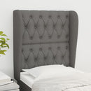 Headboard with Ears Dark Grey 83x23x118 or 128 cm Fabric