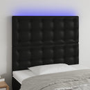 LED Headboard Black 80x5x118 or 128 cm Faux Leather