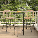 Bar Stools 2 pcs 450 x 560 x 1035 mm PE Rattan and Steel