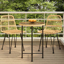 Dining Table 55 cm  Tempered Glass and Steel