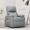 Stand Up Massage Recliner Chair Light Grey Fabric