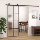 Sliding Door with Hardware Set 76x205 cm ESG Glass and Aluminium