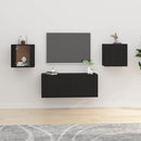 Wall Mounted TV Cabinets 2 pcs Black 400 x 345 x 400 mm