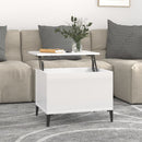 Coffee Table High Gloss White 600 x 445 x 450 mm Engineered Wood