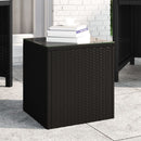 Side Table Black 400 x 370 x 405 mm Poly Rattan