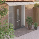 Door Canopy Grey 400x100 cm Polycarbonate