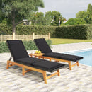 3 Piece Garden Lounge Set Poly Rattan and Solid Wood Acacia