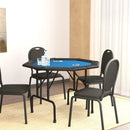 8 Player Folding Poker Table Blue 108x108x75 cm