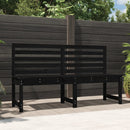 Garden Bench Black 1575 mm Solid Wood Pine