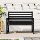 Garden Bench Black 1090 x 480 x 915 mm Solid Wood Pine