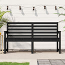 Garden Bench Black 1595 x 480 x 915 mm Solid Wood Pine
