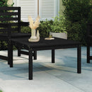 Garden Table Black 825 x 825 x 450 mm Solid Wood Pine