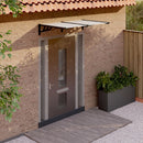 Door Canopy Black and Transparent 1525 x 900 mm Polycarbonate