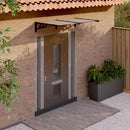 Door Canopy Black 1525 x 900 mm Polycarbonate