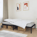 Metal Bed Frame Black 107x203 cm