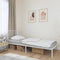 Metal Bed Frame with Headboard White 92x187 cm Single