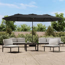 Double Head Parasol Anthracite 449x245 cm