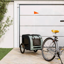 Dog Bike Trailer Black and Grey Oxford Fabric and Iron