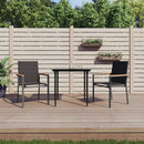 Garden Chairs 2 pcs Black 550 x 615 x 900 mm Textilene and Steel