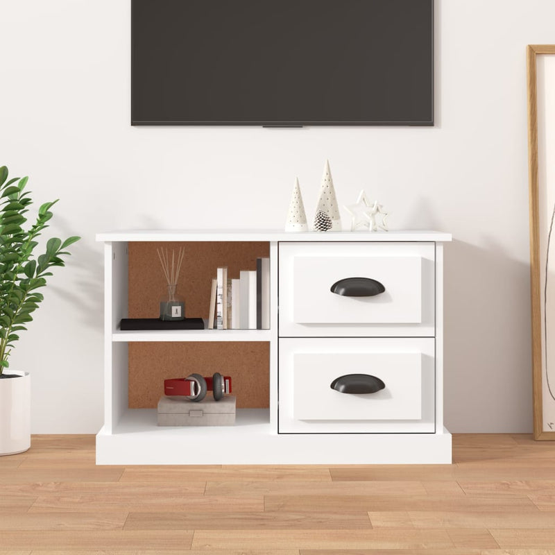 TV Cabinet White 730 x 355 x 475 mm Engineered Wood