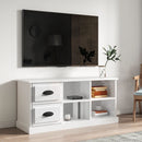 TV Cabinet High Gloss White 1020 x 355 x 475 mm Engineered Wood