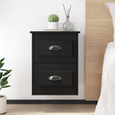 Wall mounted Bedside Cabinets 2 pcs Black 415 x 360 x 530 mm