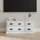 TV Cabinet High Gloss White 1000 x 355 x 450 mm Engineered Wood