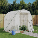 Greenhouse with Steel Frame White 4 m2 2x2x2 m