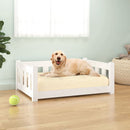 Dog Bed White 755 x 555 x 280 mm Solid Wood Pine