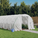 Greenhouse with Steel Frame White 24 m2 8x3x2 m