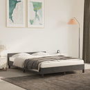 Bed Frame Dark Grey 107x203 cm King Single Size Velvet