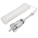 Folding Anchor with Rope Silver 3200 g Malleable Iron