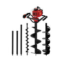92CC Petrol Post Hole Digger Drill Borer Fence Extension Auger Bit Kit