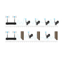 8 Bullet Cctv Wireless Security Camera 8Ch Wifi Kit 1Tb