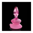 8 Cm Icicles 90 Glass Butt Plug With Suction Cup Base Pink