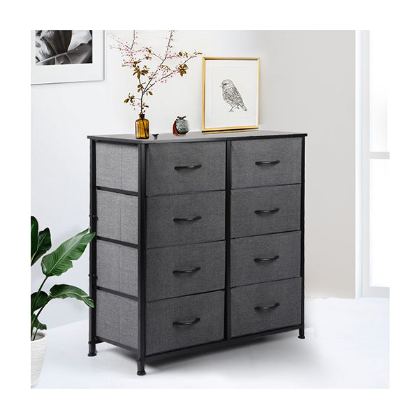 8 Drawer Tallboy Dark Grey