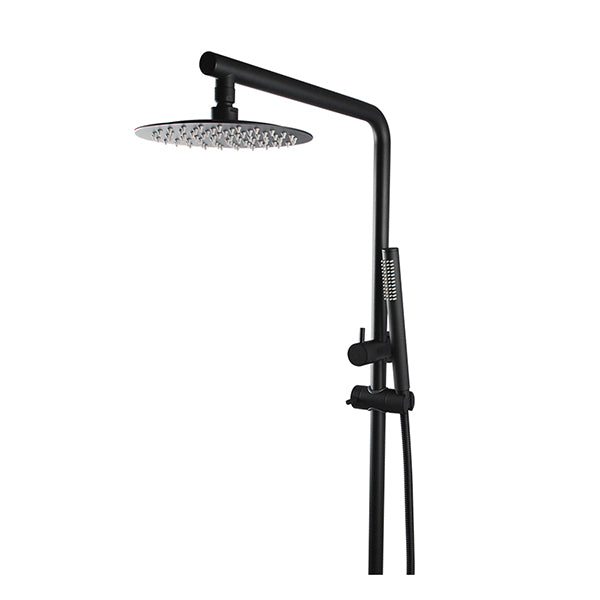 8 Inch Stainless Steel Shower Head Brass Handheld Head Black Round