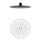 8 Inch Stainless Steel Shower Head Brass Handheld Head Black Round