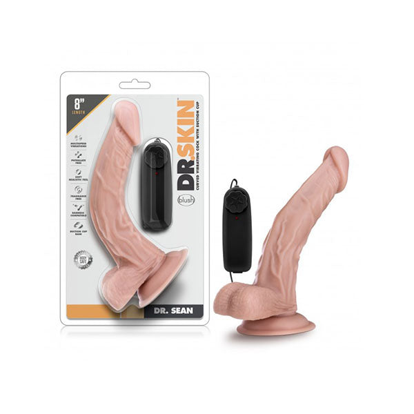 8 Inch Dr Sean Vibrating Cock With Suction Cup Vanilla