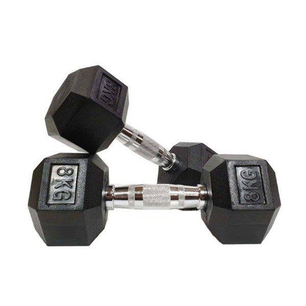 Morgan Rubber Hex Dumbbells Pair