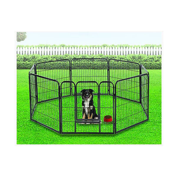 8 Panel Heavy Duty Pet Dog Playpen Exercise Fence Enclosure Cage