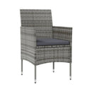 8 Piece Garden Lounge Set Poly Rattan Grey With Cushions