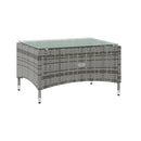8 Piece Garden Lounge Set Poly Rattan Grey With Cushions