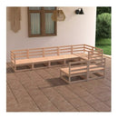 8 Piece Garden Lounge Set Solid Pinewood