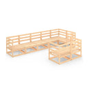 8 Piece Garden Lounge Set Solid Pinewood