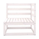8 Piece Garden Lounge Set White Solid Pinewood
